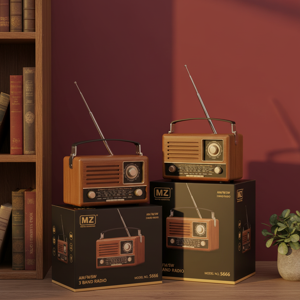 Retro Radio Burgundy BG