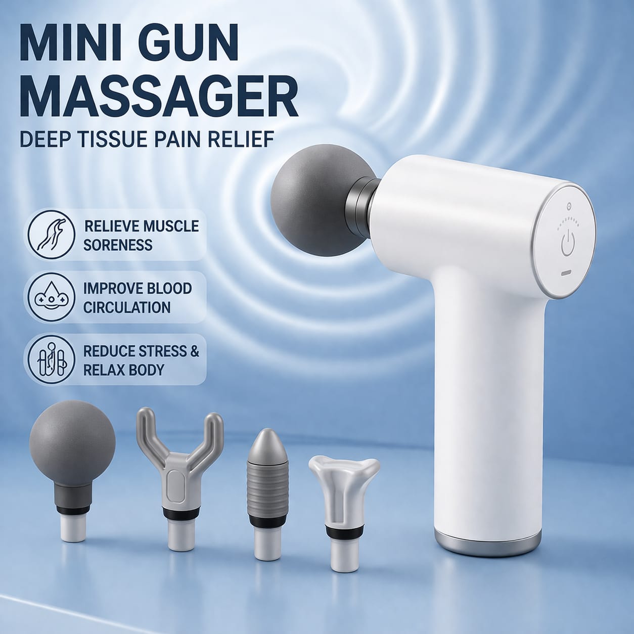Mini Massage Gun – Deep Tissue Pain Relief & Muscle Recovery (6 Speed)