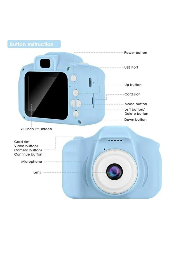 Kids Digital Camera – HD Mini Camera for Children with 2.0 Inch Screen