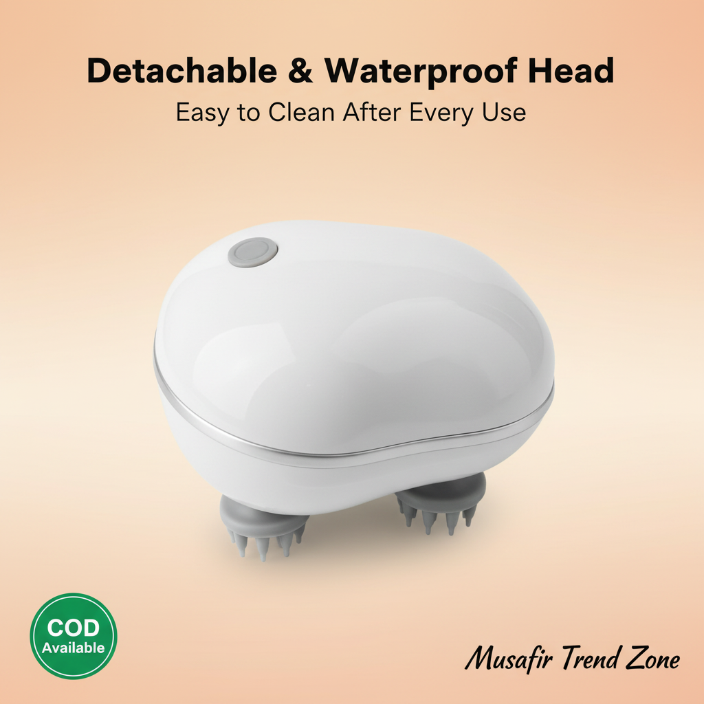 Revive Scalp Massager | 96 Silicon Kneading Points | Detachable & Waterproof Head | USB Rechargeable