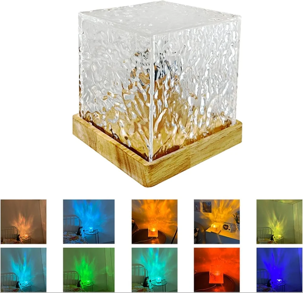 Crystal Water Wave Projector Lamp – 16 RGB Remote