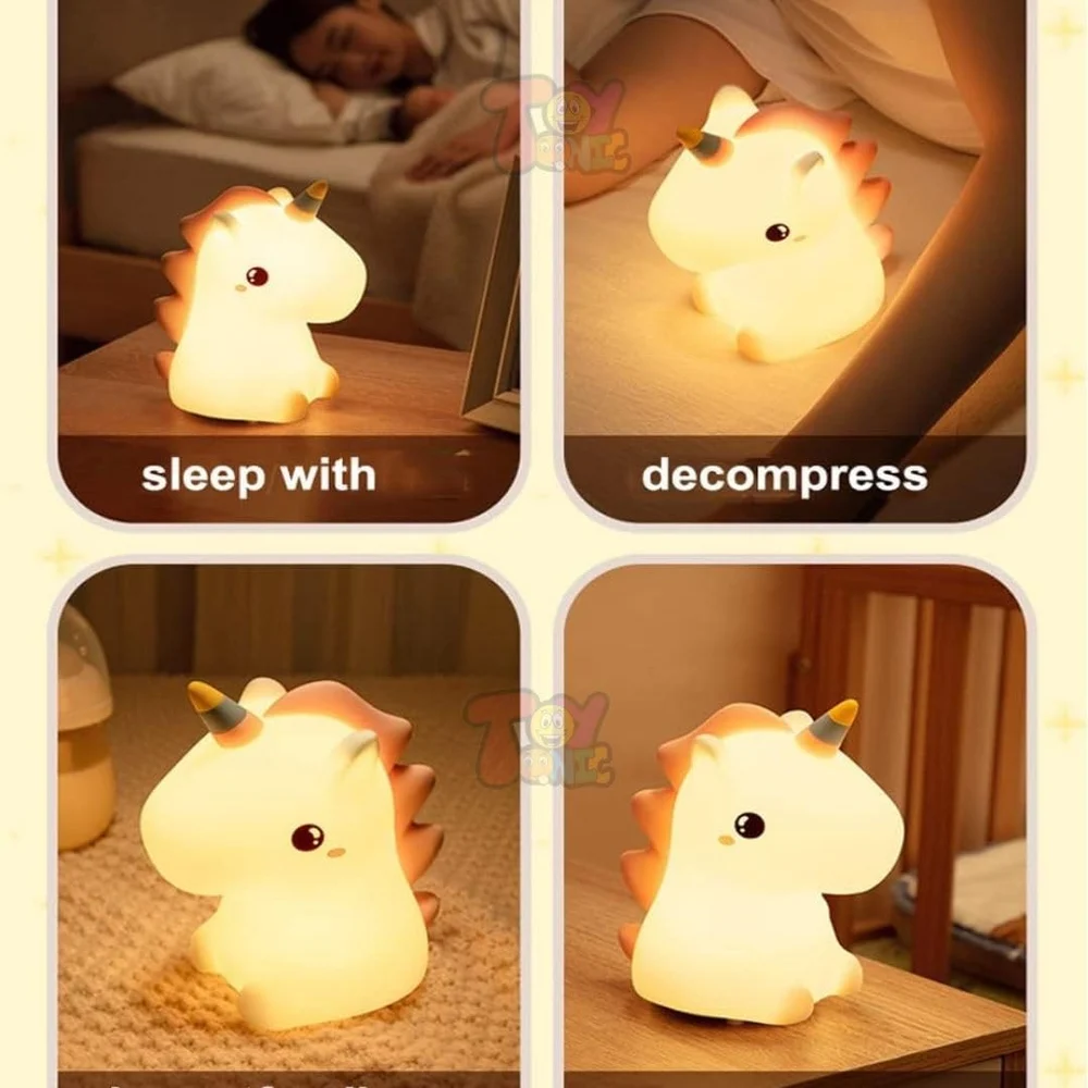 Unicorn Silicone Night Lamp – 7 Color Touch Kids Gift