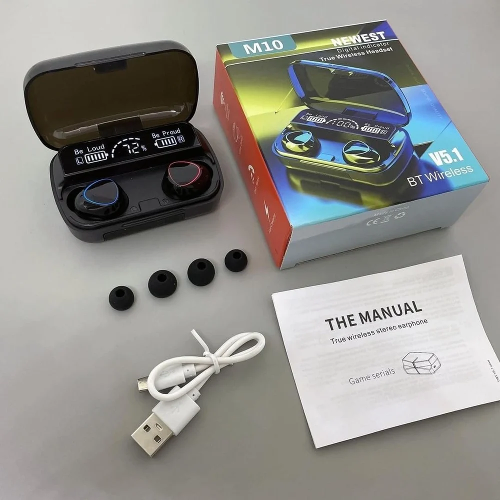 M10 NEWEST Gaming TWS Earbuds | BT 5.1 | Digital LED Display | True Wireless Stereo