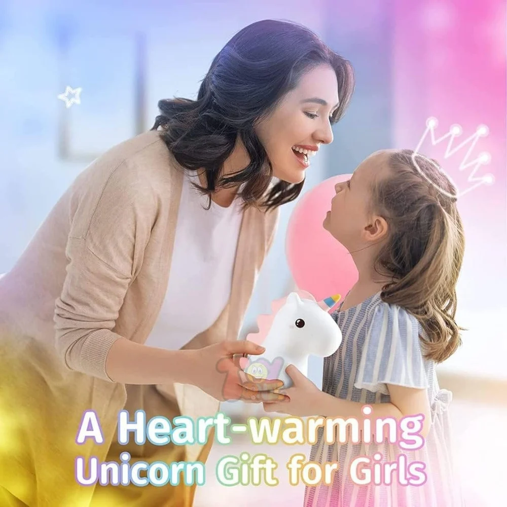 Unicorn Silicone Night Lamp – 7 Color Touch Kids Gift