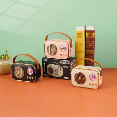 Drumstone Rock Retro Bluetooth Speaker | AM/FM | Leather Handle | BT 5.0