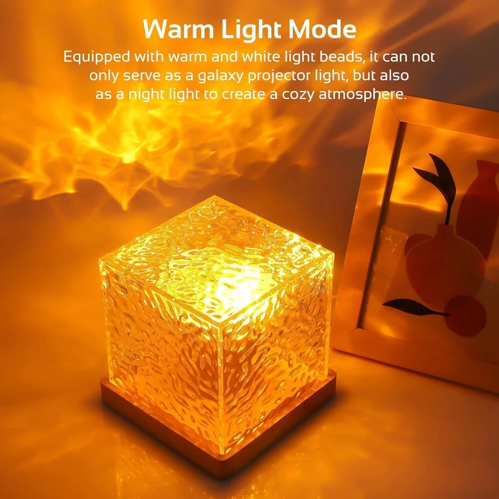 Crystal Water Wave Projector Lamp – 16 RGB Remote