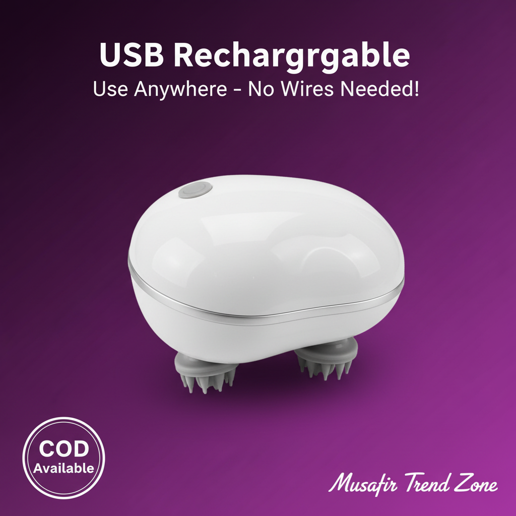 Revive Scalp Massager | 96 Silicon Kneading Points | Detachable & Waterproof Head | USB Rechargeable