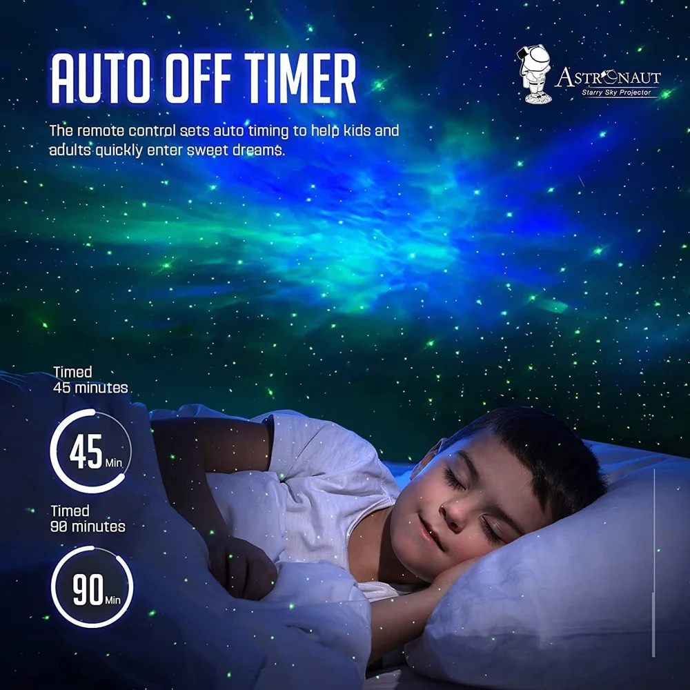 Astronaut Galaxy Projector – 8 Nebula Effects & Remote