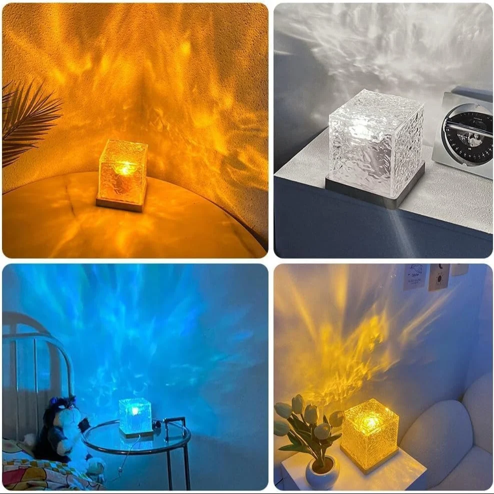 Crystal Water Wave Projector Lamp – 16 RGB Remote