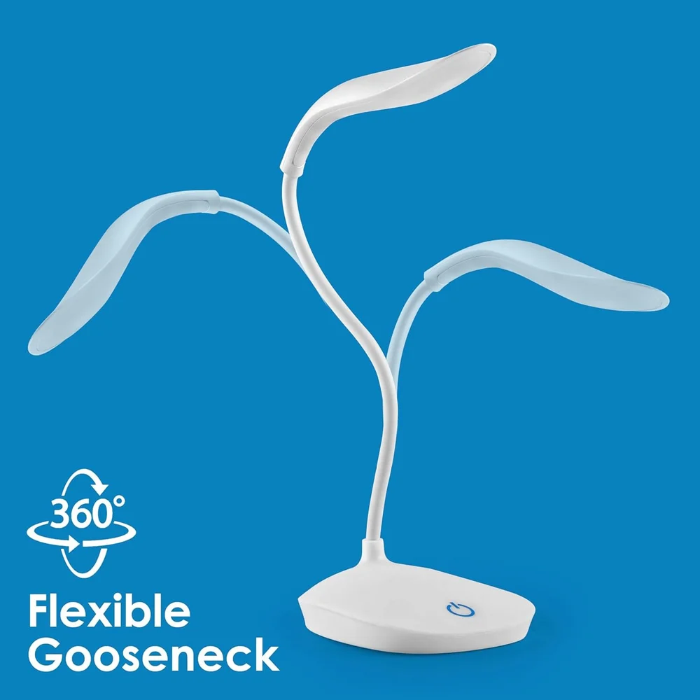 Flexible Gooseneck LED Desk Lamp – Touch Dimmable USB