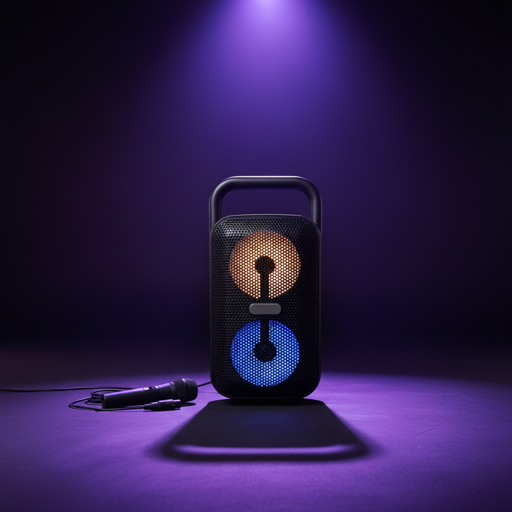 Party Speaker with Mic Purple