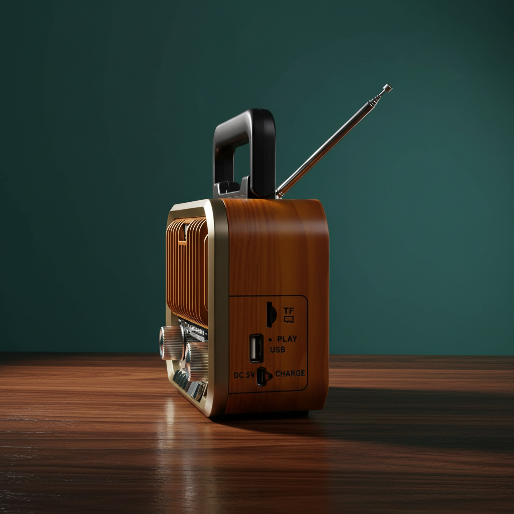 Retro Radio Teal BG