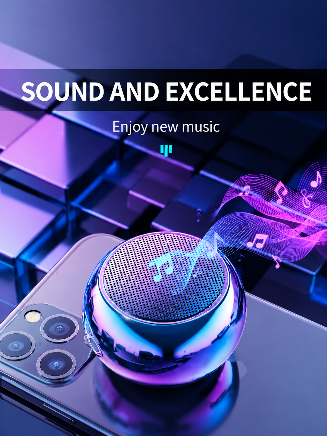Mini Bluetooth Speaker - Universal Compatibility (iOS, Android, Tablet, PC, Laptop)